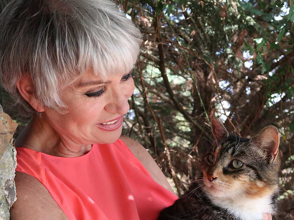 Evelyne Dress avec chat orange